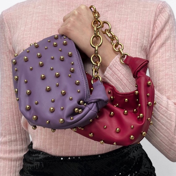Zara Raspberry Beaded Mini Bag - Picture 7 of 8